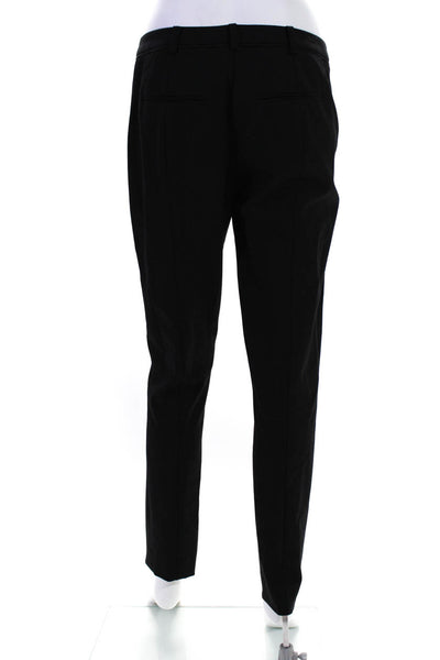 Jason Wu Women's Pleated Slim Fit Wool Trousers Black Size 4