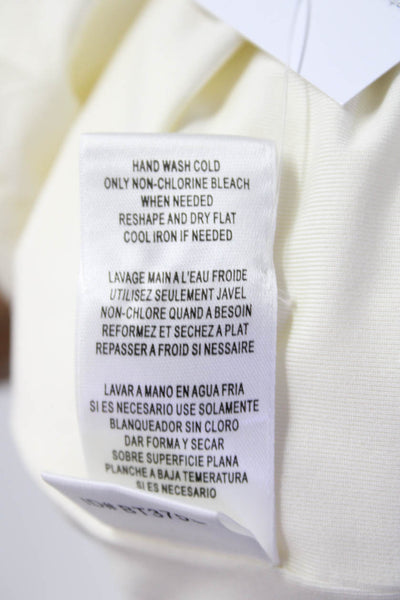 BCBG Max Azria Womens Sleeveless A Line Dress White Cotton Size Medium