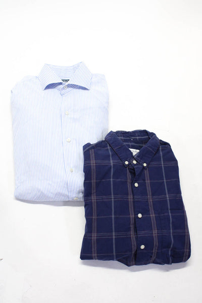 Polo Ralph Lauren Men's Striped Button Down Shirts Blue Size S M Lot 2