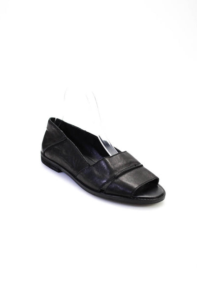 Kelsi Dagger Brooklyn Womens Darte Strappy Slip-On Open Toe Shoes Black Size 7.5