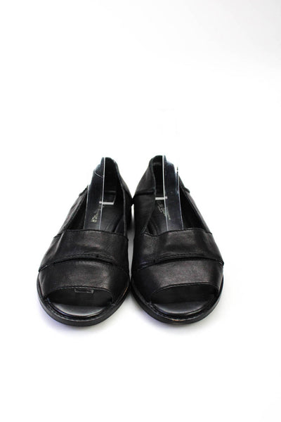 Kelsi Dagger Brooklyn Womens Darte Strappy Slip-On Open Toe Shoes Black Size 7.5