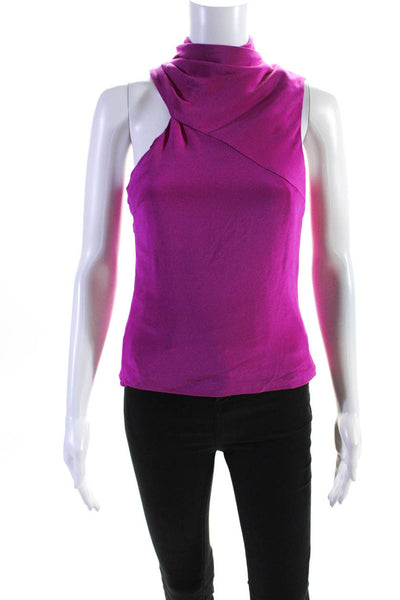 Cushnie Womens Pink Draped Neck Top Size 8 12908296