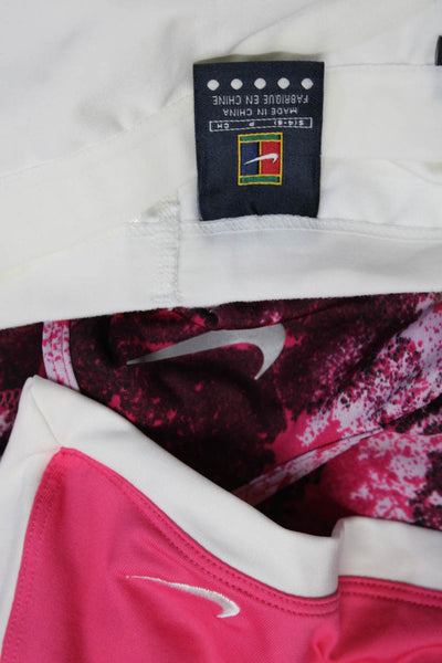 Nike Womens Striped Skort Animal Print Top Biker Shorts Pink Size S Lot 3