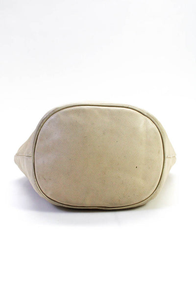 Bottega Veneta Womens Cream Textured Open Tote Shoulder Bag Handbag