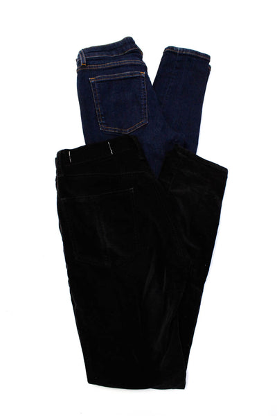 ACNE Studios Women's Skinny Jeans Velvet Pants Blue Black Size 25 Lot 2