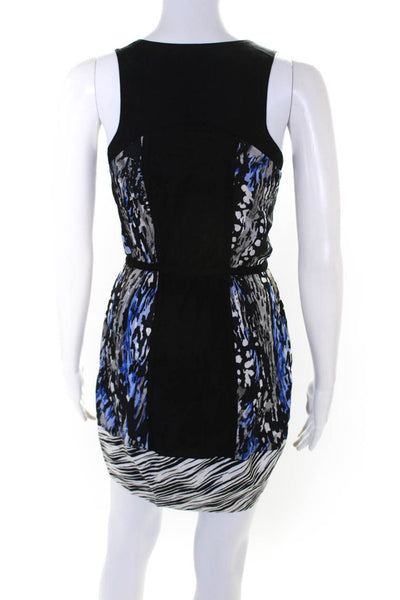 AX Armani Exchange Womens Animal Print Full Zipper Dress Multi Colored Size 2