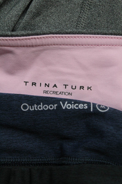 Trina Turk Recreation Outdoor Voices Womens Leggings Gray Black Size M Lot 2