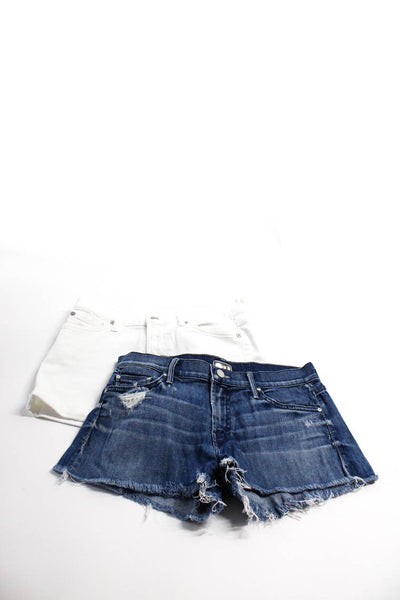 Rag & Bone Women's Denim Acid Wash Distressed Jeans Shorts Blue Size 25 Lot 2