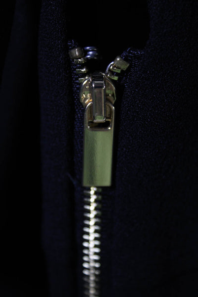 Rebecca Vallance Womens Solid Bodice Zip Strappy Open Back Mini Dress Black 10