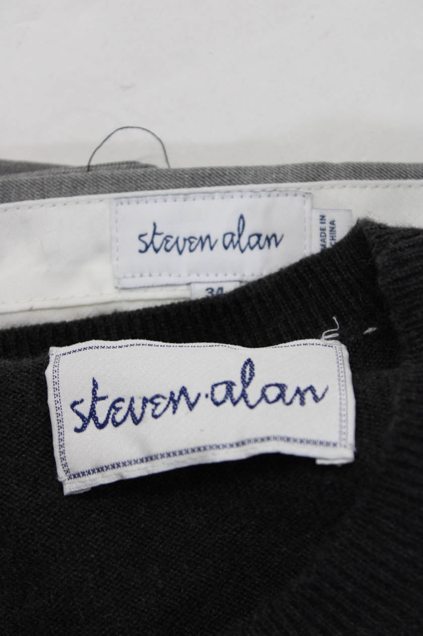 Steven Alan Womens Crew Neck Cotton Sweater Dress Pants Gray Size L/34 -  Shop Linda's Stuff