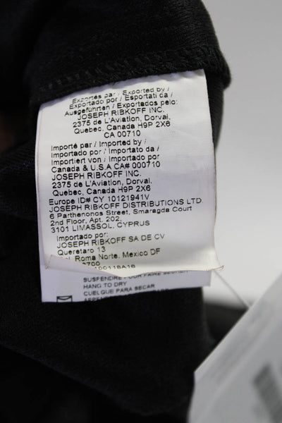 Joseph Ribkoff Womens Back Zip Sheer Ruffled Knit A Line Skirt Black Size 8