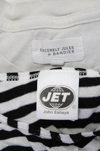 Sincerely Jules John Eshaya Womens Cotton Cropped Tops White Black Size M Lot 2