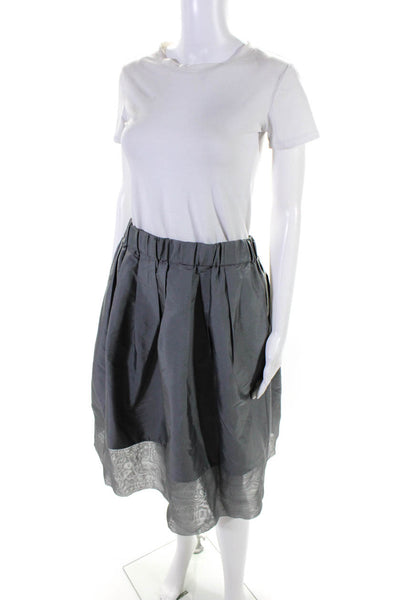 Cynthia Cynthia Steffe Women's Silk A Line Midi Skirt Gray Size S