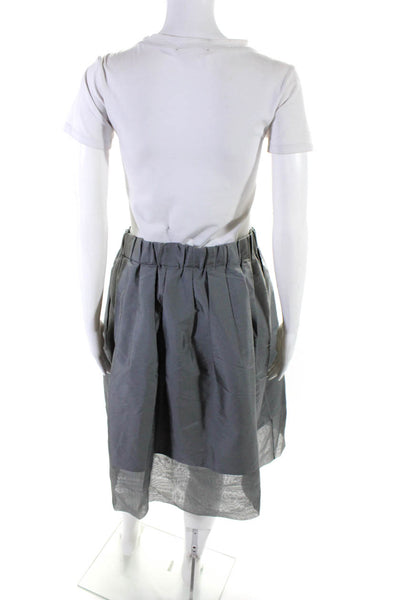 Cynthia Cynthia Steffe Women's Silk A Line Midi Skirt Gray Size S