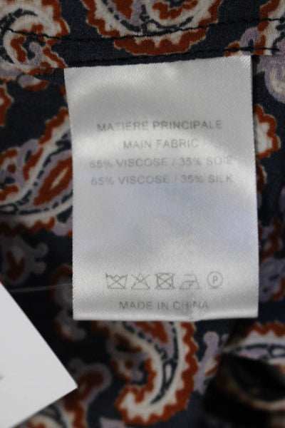 Vanessa Bruno Womens Paisley Print Blouse Multi Colored Size EUR 36