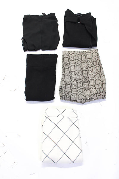 Zara Woman Womens Fleece Check Snakeskin Print Pencil Skirt Medium Large Lot 4