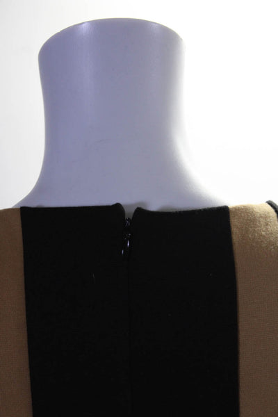 Allen B. By Allen Schwartz Womens Abstract Sleeveless Sheath Dress Black Size XS