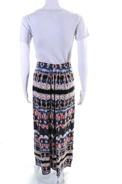 Cynthia Rowley Womens Elastic Waistband Abstract Maxi Skirt Multicolored Size XS