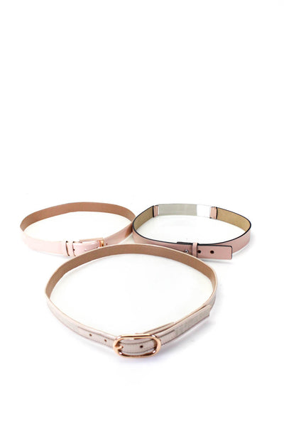 Calvin Klein Women's Leather Buckle Belts Pink Size L Lot 3