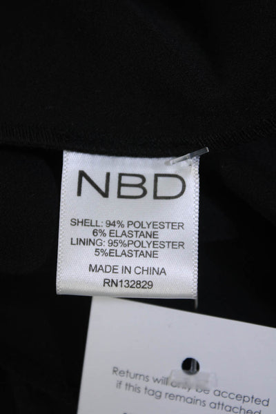 NBD Womens Back Zip Spaghetti Strap V Neck Mini Sexy Dress Black Size 2XS