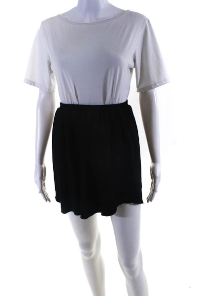 Etoile Isabel Marant Womens Elastic Waistband Crepe Mini Skirt Black Size FR 34