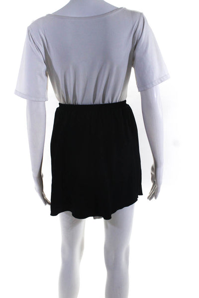 Etoile Isabel Marant Womens Elastic Waistband Crepe Mini Skirt Black Size FR 34