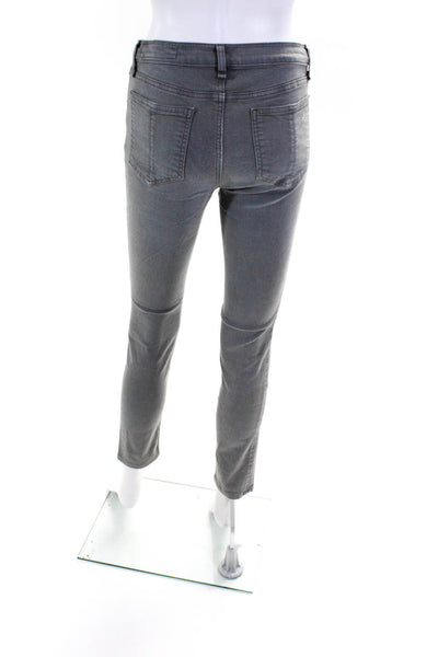 Rag & Bone Jean Womens Solid Tapered Cotton Skinny Denim Jeans Green Size 28