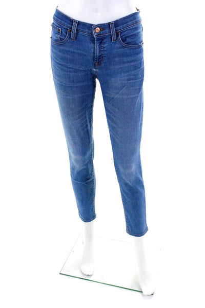 J Crew Womens Solid Medium WashSkinny Cotton Denim Pants Jeans Blue Size 26