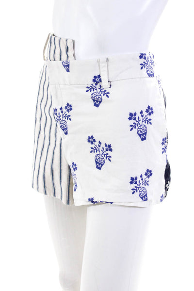 Monse Womens Flower Pot Striped Shorts Size 14 13189737