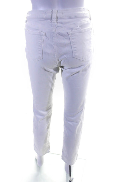 J Brand Womens Solid Cotton Low Rise Five Pocket Denim Pants Jeans White Size 29