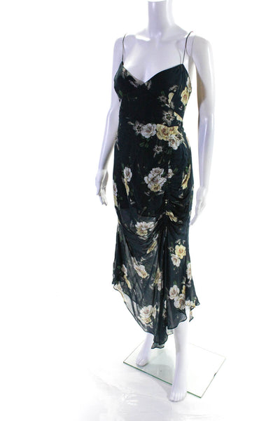 Nicholas Womens Navy Floral Drawstring Dress Size 12 12167643