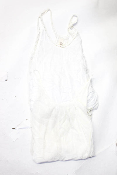Seafolly Elan Women's Mini Dress Scoop Neck Tank White Size M Lot 2