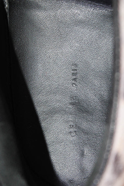 Celine Womens Ponyhair Cheetah Print Slip On Sneakers Beige Black 7.5US 37.5EU