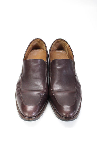 Cole Haan Mens Round Toe Solid Leather Dress Loafers Brown Size 11.5
