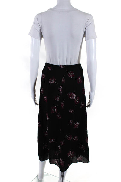 Nicholas Womens Black Floral Tuck Skirt Size 10 12932063
