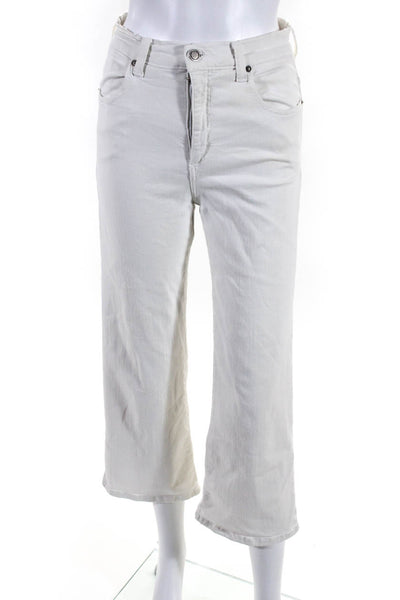 Fifteen Twenty Womens White Cropped Jeans Size 8 13059936