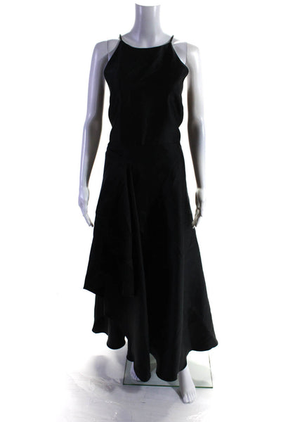 Badgley Mischka Womens Black Sculptural Gown Size 20 10943307