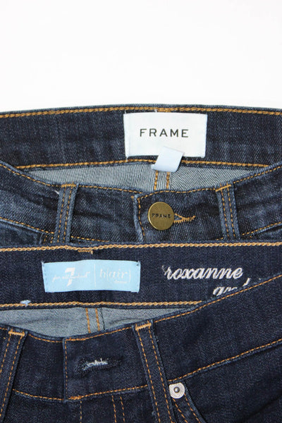 Frame 7 For All Mankind Womens Le Garcon Crop Skinny Jeans Size 23 24 Lot 2