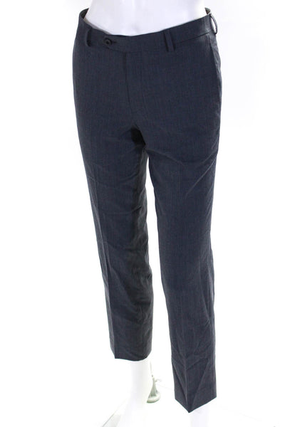 Michael Kors Womens Wool Pleated Front Straight Leg Dress Pants Gray Size 14