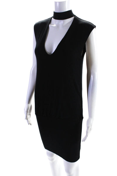 Bailey 44 Womens Floating Neck Strap Sleeveless Blouson Dress Black Size XS