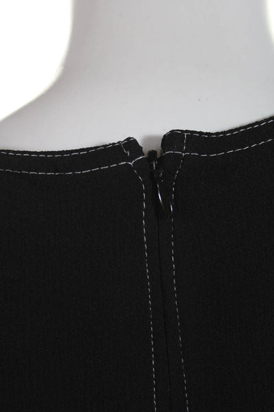 Greylin Anthropologie Womens Belted Sleeveless Crop Jumpsuit Black Size MP