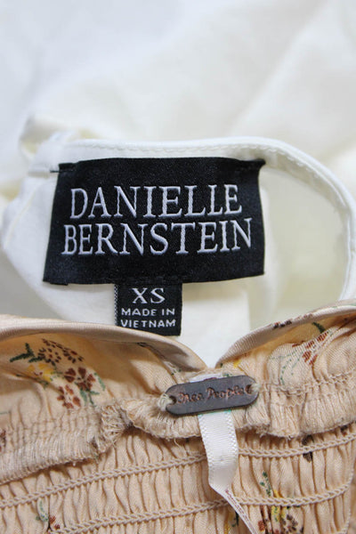 Danielle Bernstein Free People Women Cropped Tops White Multicolor Size XS Lot 2