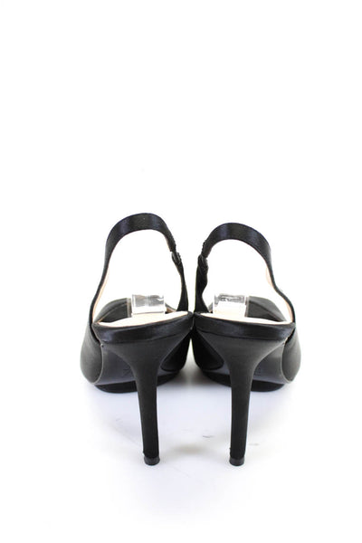 Pelle Moda Women's High Heel Platform Slingback Sandals Black Size 7