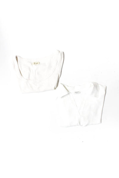 Madewell Babaton Women's Collar Blouse Crop Top White Size S Lot 2