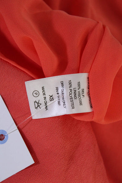 ASTR Womens Spaghetti Strap V Neck Maxi Dress Orange Size Extra Small