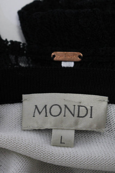 Free People Mondi Womens Cardigan Sweater Lace Shirt Black Small Large Lot 2