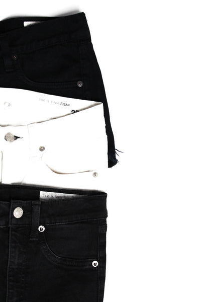 Rag & Bone Jean Womens Distressed Mini Shorts Jeans Black White Size 24/25 Lot 3
