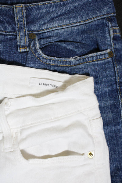 Frame Denim Joe's Collection Cotton Distressed Jeans White Size 26/27 Lot 2