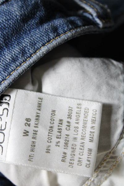 Frame Denim Joe's Collection Cotton Distressed Jeans White Size 26/27 Lot 2