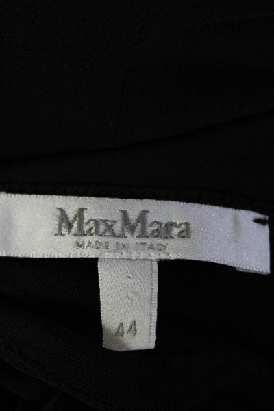 Max Mara Womens Pleated Front Short Sleeve Dress Black Size EUR 44